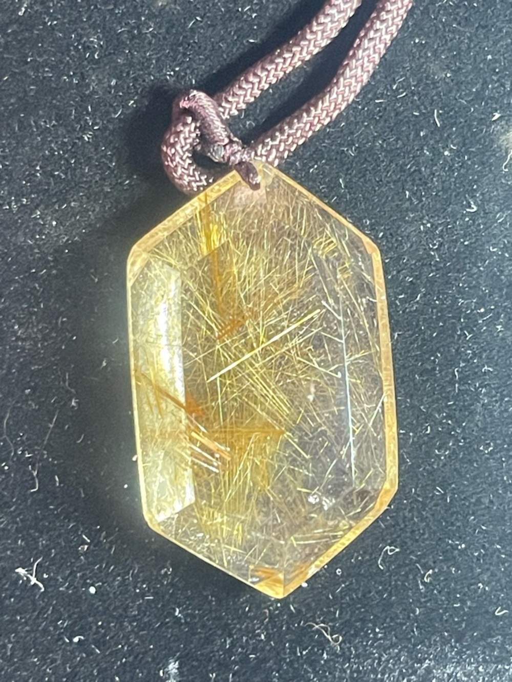 Gold Rutilated Quartz Pendant Necklace - Elegant and Not Like Other Jewelry